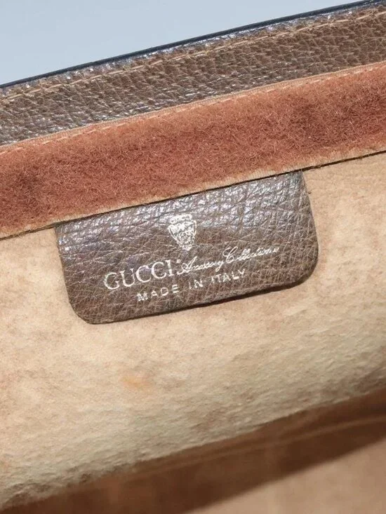 GUCCI GG Supreme Web Sherry Line Clutch Bag PVC Beige 001 014 2125 Auth bs20684 - Picture 16 of 16